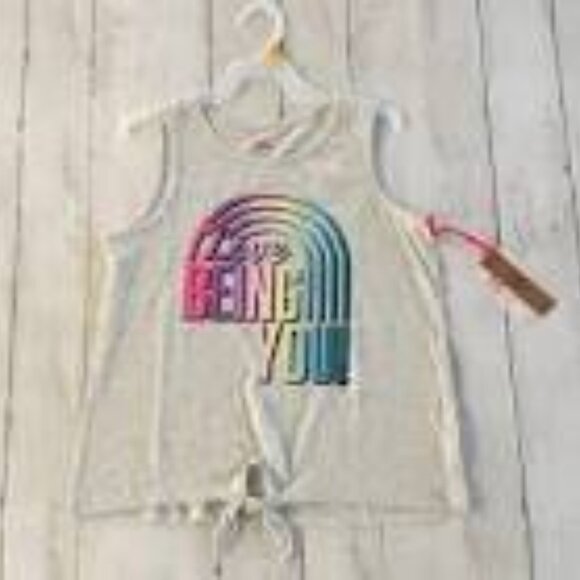 Justice Girls Rainbow Graphic Tank XS (5/6) NWT - Picture 1 of 2